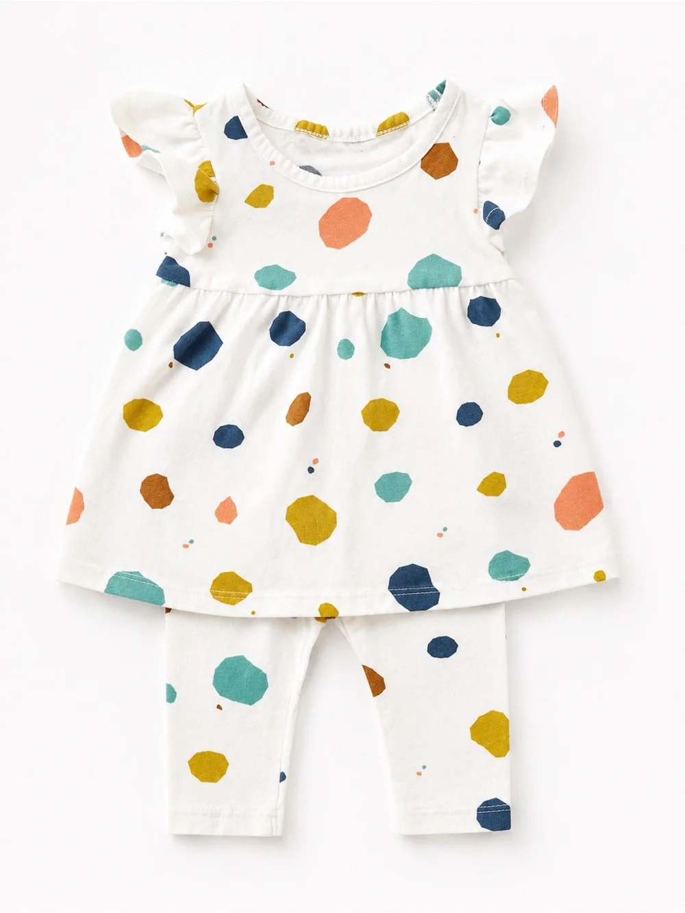 Okie Dokie - 2 Piece Set w/ Colorful Dots (Cotton) - NB